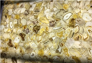 Agate Yellow Semiprecious Stone Slabs