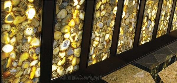 Agate Yellow Semiprecious Stone Slabs
