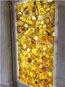 Agate Yellow Semiprecious Stone Slabs