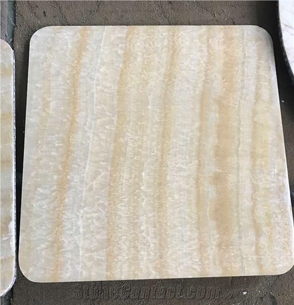 Beige Marble Composite with Aluminium Honeycomb Panels Coffee Table