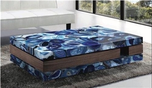Blue Agate Gem Stone Tiles/Semi-Precious Stone Slabs/Gemstone Slabs