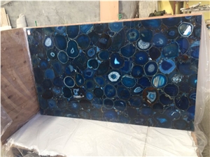 Blue Agate Gemstone Slab/Gem Stone Tiles/Semi-Precious Stone