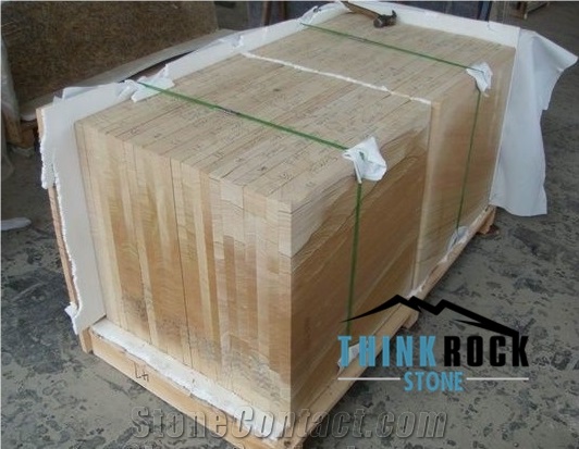 Factory Direct Sale Teakwood Yellow Travertine Wall Covering Tiles