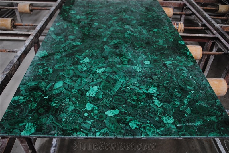 Malachite Semi-Precious Stone Slabs/Gemstone Tiles/Gem Stone