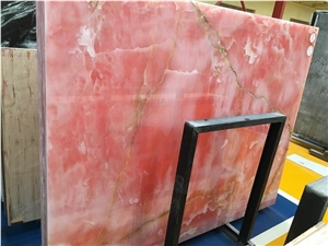 Pink Onyx Slab Tile