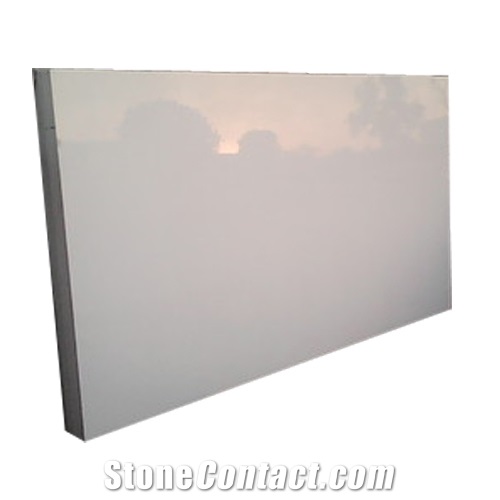 Pure White Nano White Artificial Marble Slabs Nano Crystallized Stone