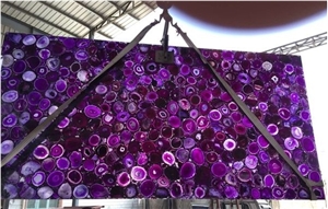 Violet Agate Slabs/Semi-Precious Stone Tiles/Gemstone Slabs/Gem Stone