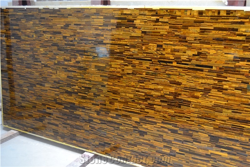 Yellow Tiger Eye Gemstone Tiles/Gem Stone Slabs/Semi-Precious Stone