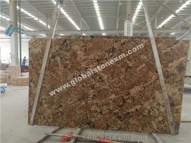 Alaska Gold Granite Slabs Tiles Kitchen Countertops Bathroom Vanities