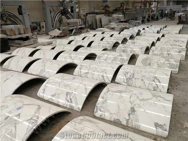 Calacatta White Marble Column