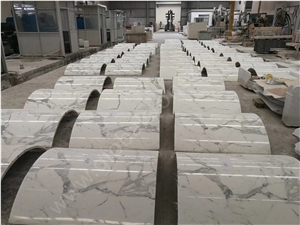 Calacatta White Marble Column