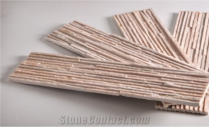 China Natural Pink Quartzite Cultured Stone Stacked Stone Veneers