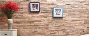 China Natural Pink Quartzite Cultured Stone Stacked Stone Veneers