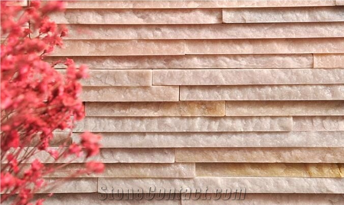 China Natural Pink Quartzite Cultured Stone Stacked Stone Veneers