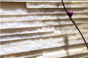 China White Quartite Veneer Stone Stacked Stone Wall Cladding