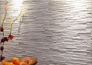 China White Quartite Veneer Stone Stacked Stone Wall Cladding