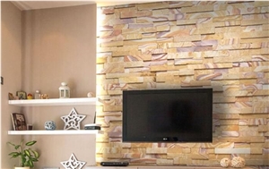 Rainbow Sandstone,Stacked Stone Veneer,Sandstone Ledger,Wall Decor