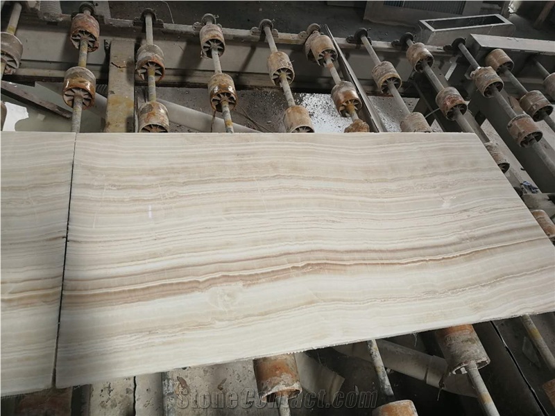 Semi-Transparent White Onyx Slabs,Turkey White Onyx,Silk White Onyx