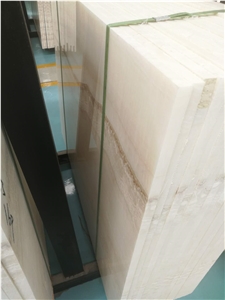 Semi-Transparent White Onyx Slabs,Turkey White Onyx,Silk White Onyx