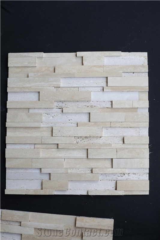 Travertino Romano Split Face Ledge Stone Panel,Culture Stone Veneer, Travertino Romano Travertine Ledge Stone