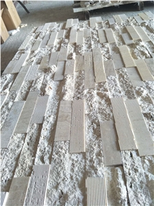 Travertino Romano Split Face Ledge Stone Panel,Culture Stone Veneer, Travertino Romano Travertine Ledge Stone
