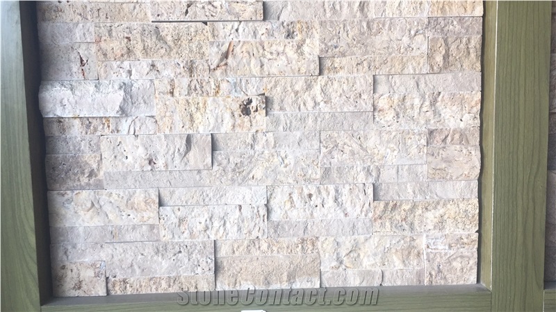 Travertino Romano Split Face Ledge Stone Panel,Culture Stone Veneer, Travertino Romano Travertine Ledge Stone