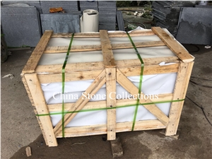 China Green Porphyry Flamed Outside Paving Tiles