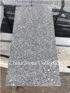 China Youxi Dark Green Granite Green Porphyry Stone Flamed Paving Tile