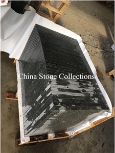 China Youxi Dark Green Granite Green Porphyry Stone Flamed Paving Tile