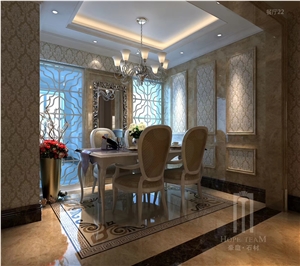 Luxury Precious Marble Composite Board Floor Composited Medallion
