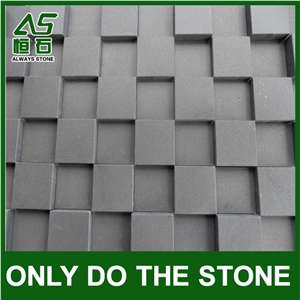 China Hainan Black Basalt 3d Mosaic
