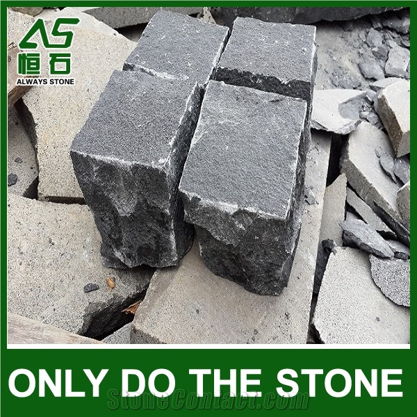 China Hainan Black Basalt Cubes & Cobble Stone