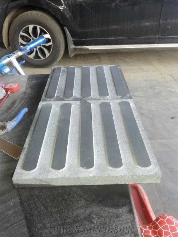 China Hainan Black Basalt Kerbstones & Curbstone