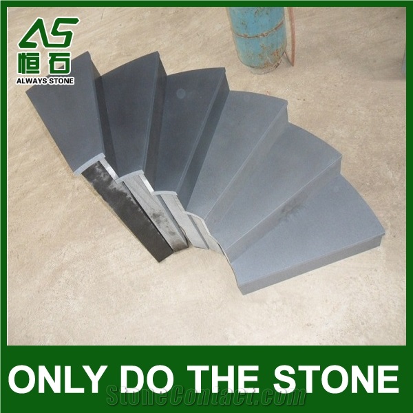 China Hainan Black Basalt Steps & Stair Treads