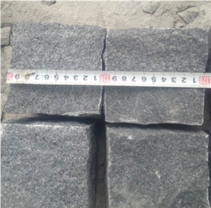 G654 Grey Black Granite Driveway Paving Cobble Cubes Stone Pavers