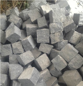 G654 Grey Black Granite Driveway Paving Cobble Cubes Stone Pavers