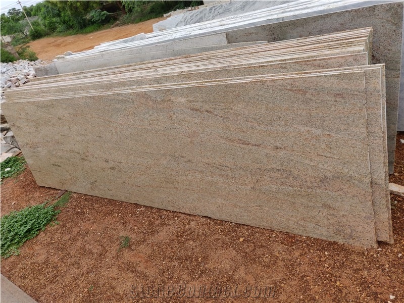 Ivory Brown Granite Slabs