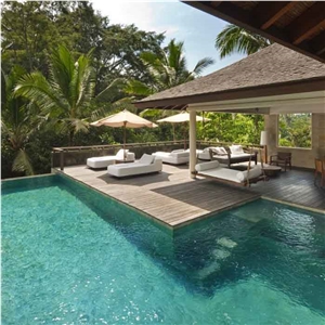 Hijau Stone Pool Pedra Lisa Pool Pavers