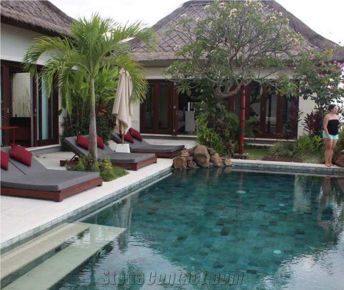 Hijau Sukabumi Swimming Pools Sukabumi Green Tuff Pool Tiles