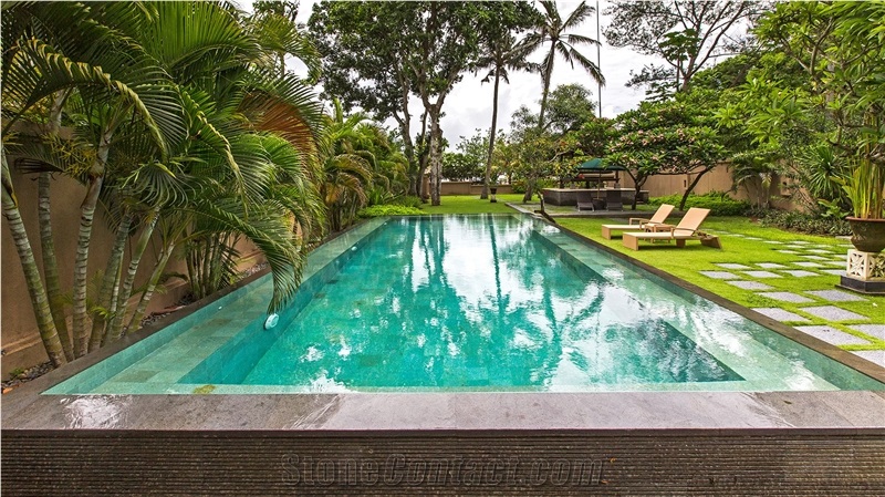 Sukabumi Hijau Green Stone Pool Tiles