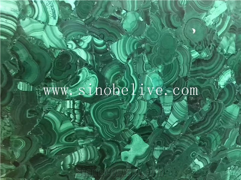 Peacock Green Semiprecious Stone Tabletops