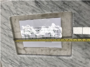 22x61 Double Sink Carrara White Marble Bathroom Vanity Top Backsplash