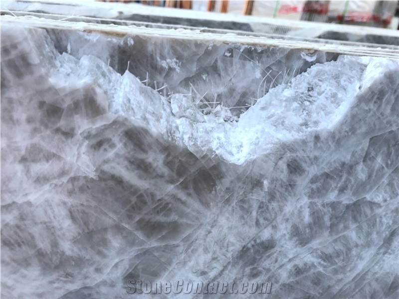 Arctic Crystallized White Marble Slabs Tiles Backsplashes Wallings