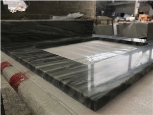 Bianco Carrara Grey Bardiglio Nuvolato Marble Bathroom Vanity Tops