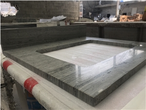 Blue Wood Wooden Grain Vein Marble Countertops,Bath Tops