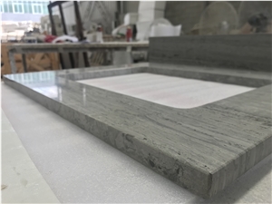 Blue Wood Wooden Grain Vein Marble Countertops,Bath Tops