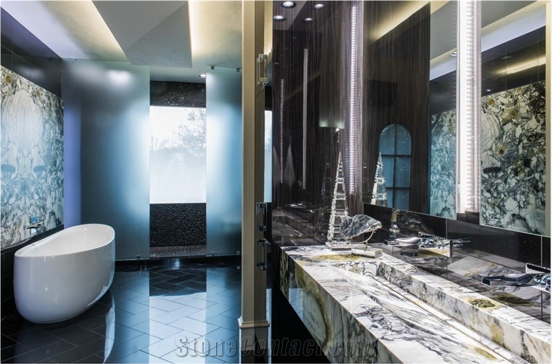 Cold Jade Ice Green White Beauty Marble Tabletops