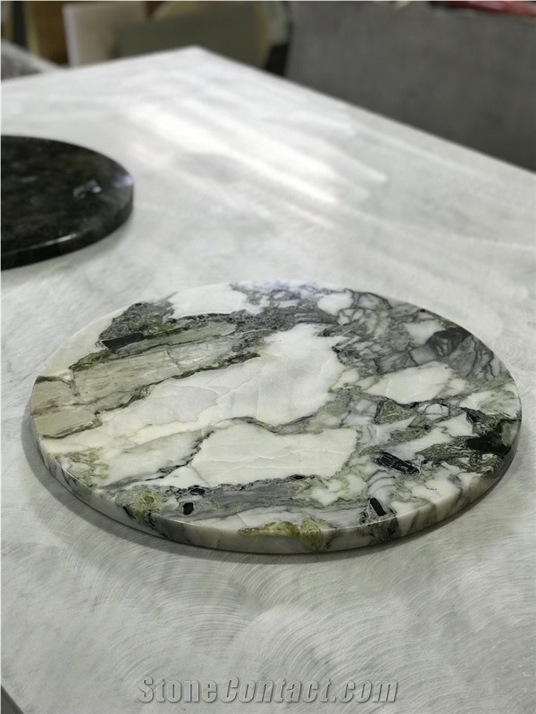 Cold Jade Ice Green White Beauty Marble Tabletops