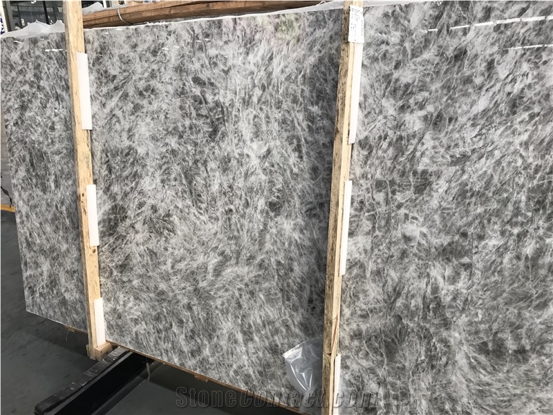 Crystallo White Quartzite Slabs Tiles