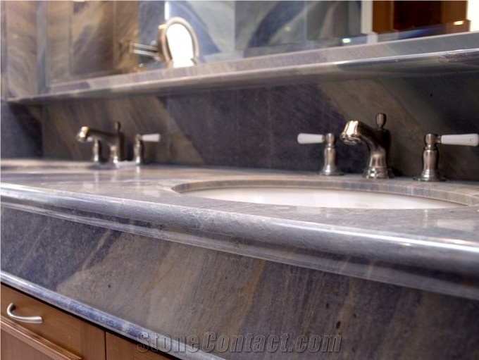 Galaxy Blue Ice Age Marble Bathroom Vanity Tops,Bath Tops,Countertops